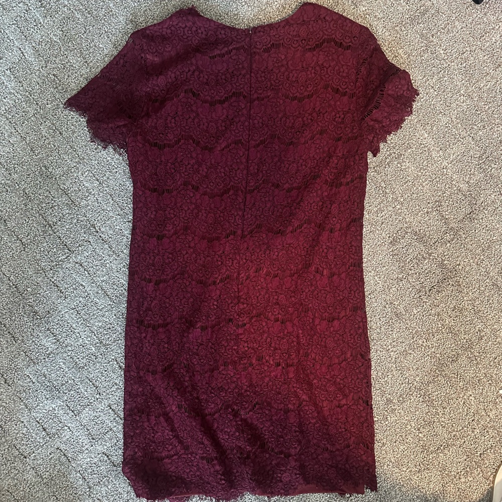 Maroon Lace Lulus Dress